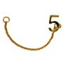 Gold Chain-Pin with a '5' Charm