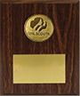 Wooden Plaque with Golden Area for Custom Enscribing