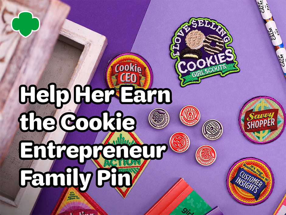 Help Her Earn the Cookie Entrepreneur Family Pin