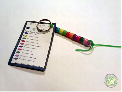 Girl Scout Activity Kit - Girl Scout Law Keychain 