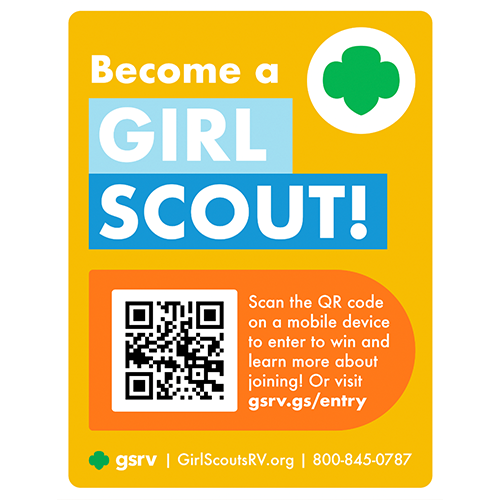 Become a Girl Scout Stand-Up Sign