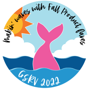 Circle button with text, Makin' Waves with Fall Product Faves, GSRV 2022